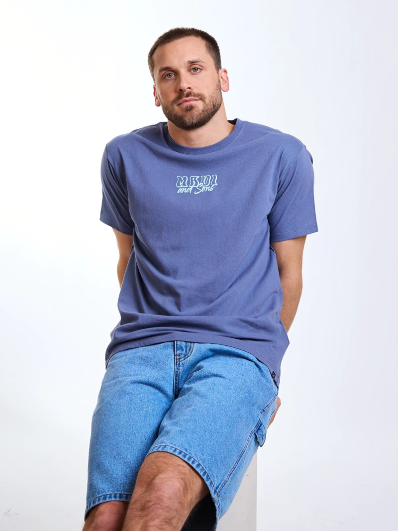 POLERA MC GRID CELESTE HOMBRE MAUI AND SONS - 8