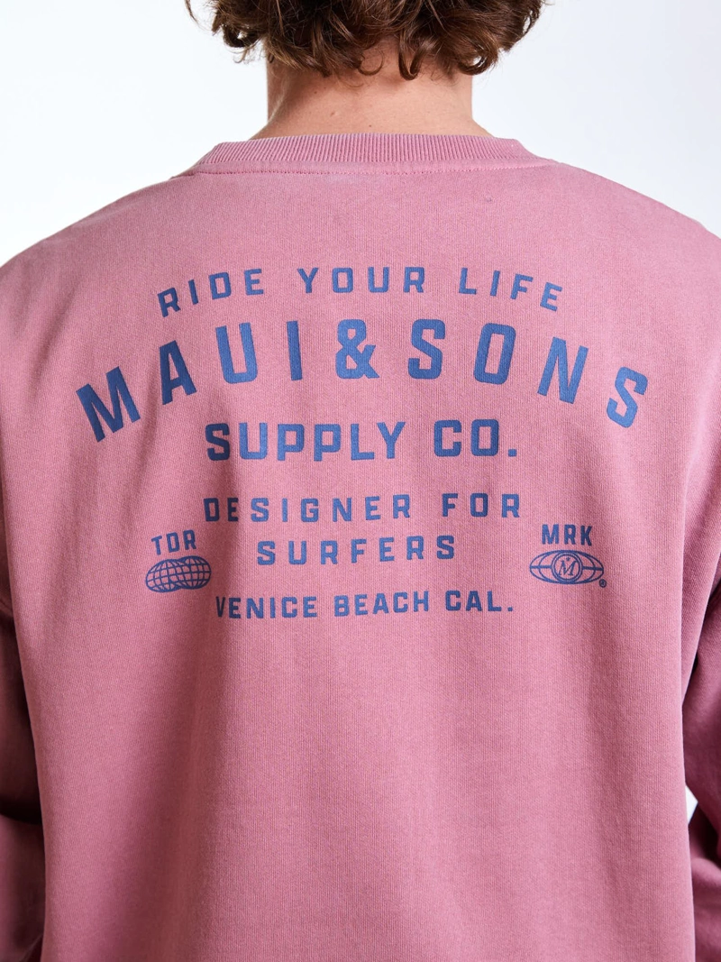 POLERON CR SOFT SUNSET ROSADO HOMBRE MAUI AND SONS - 4