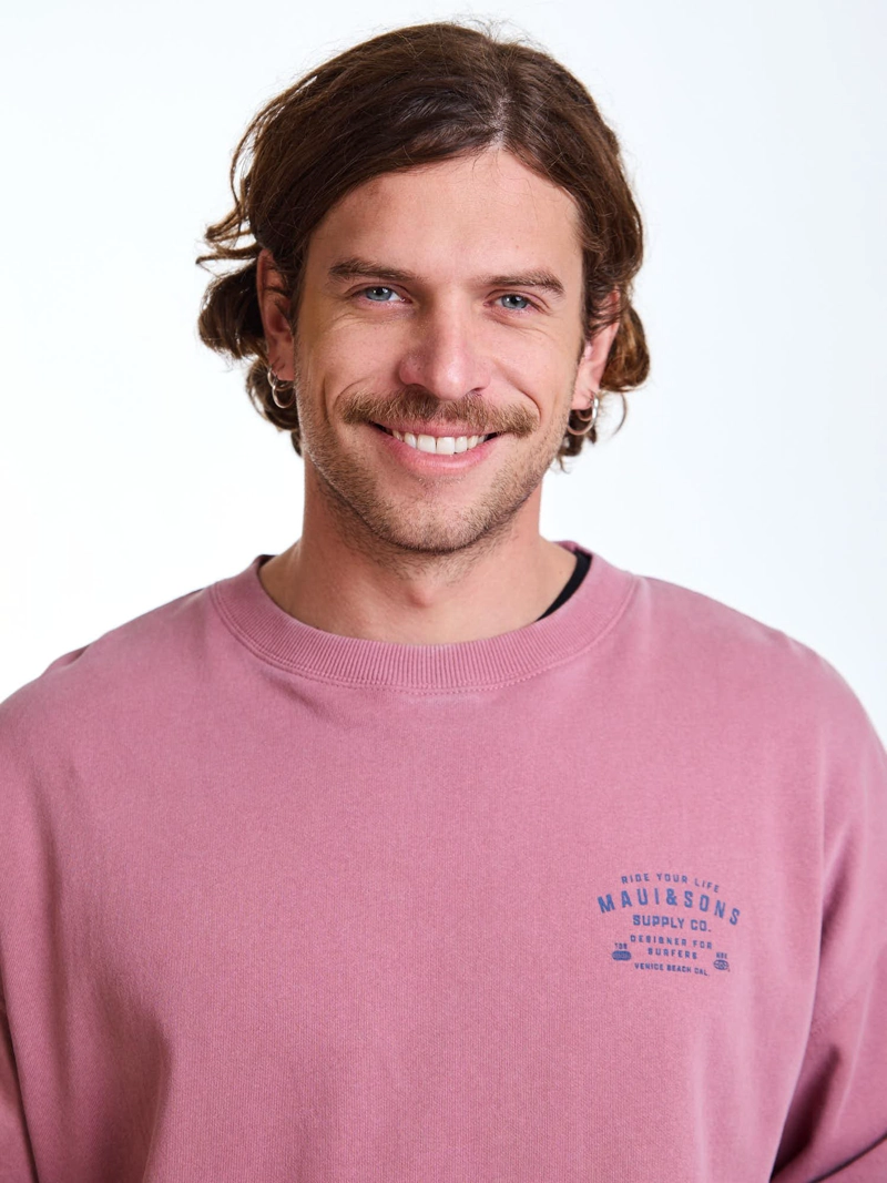POLERON CR SOFT SUNSET ROSADO HOMBRE MAUI AND SONS - 5