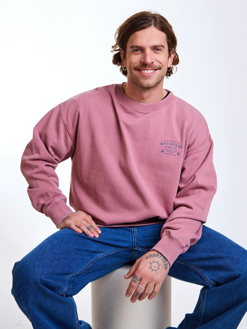 POLERON CR SOFT SUNSET ROSADO HOMBRE MAUI AND SONS - 7