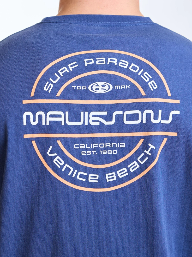 POLERA MC ENDLESS AZUL HOMBRE MAUI AND SONS - 4