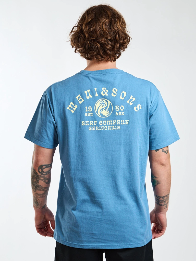 POLERA MC VIBES CELESTE HOMBRE MAUI AND SONS - 2