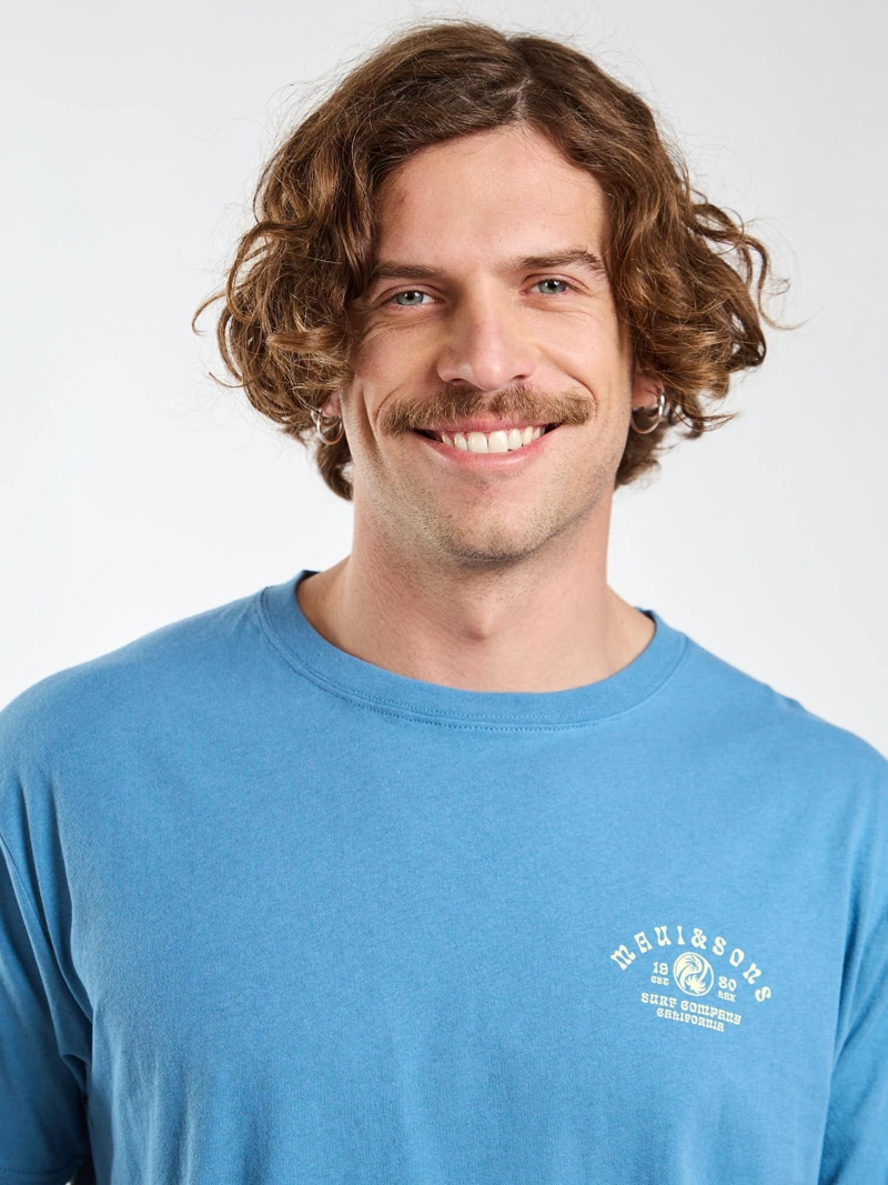 POLERA MC VIBES CELESTE HOMBRE MAUI AND SONS - 4