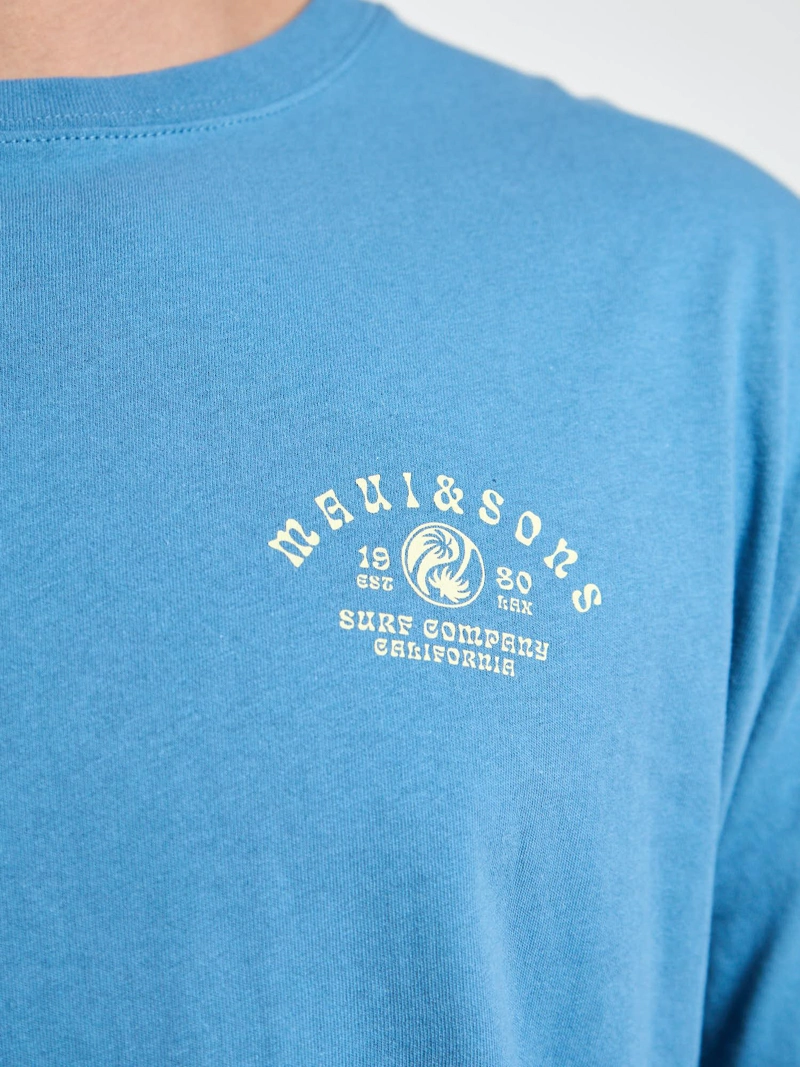 POLERA MC VIBES CELESTE HOMBRE MAUI AND SONS - 5
