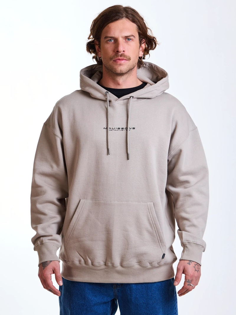 POLERON CANGURO SCRIPT BEIGE HOMBRE MAUI AND SONS - 1