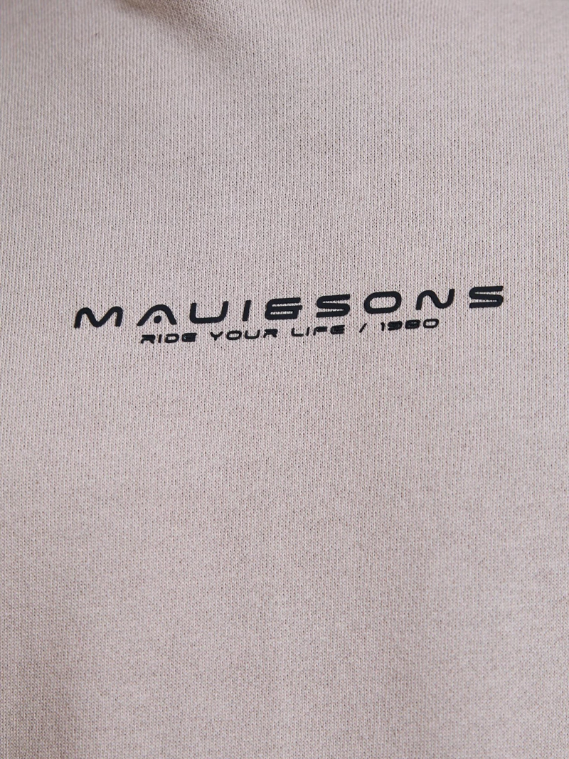 POLERON CANGURO SCRIPT BEIGE HOMBRE MAUI AND SONS - 5