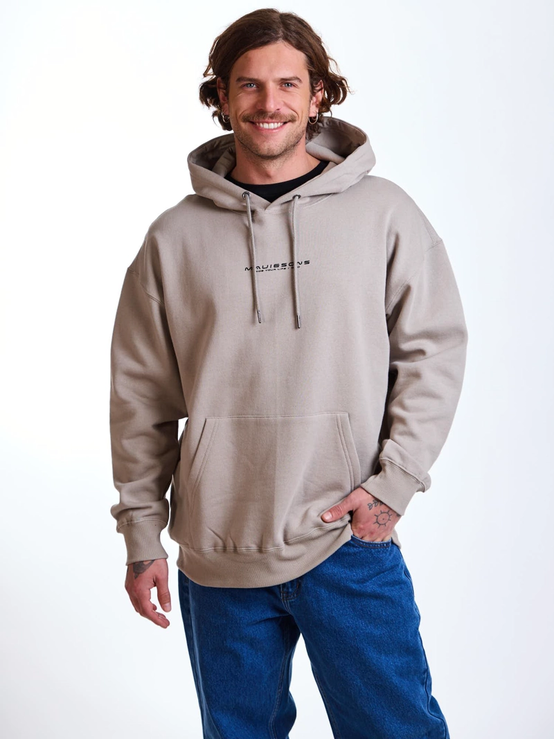 POLERON CANGURO SCRIPT BEIGE HOMBRE MAUI AND SONS - 6