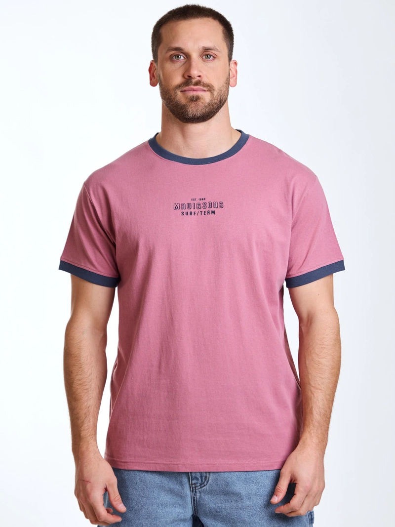 POLERA MC SURFSIDE ROSADO HOMBRE MAUI AND SONS - 1