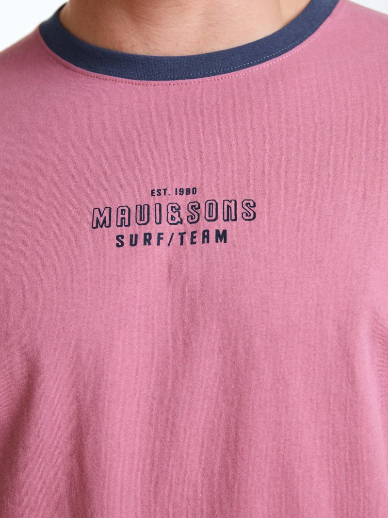 POLERA MC SURFSIDE ROSADO HOMBRE MAUI AND SONS - 5