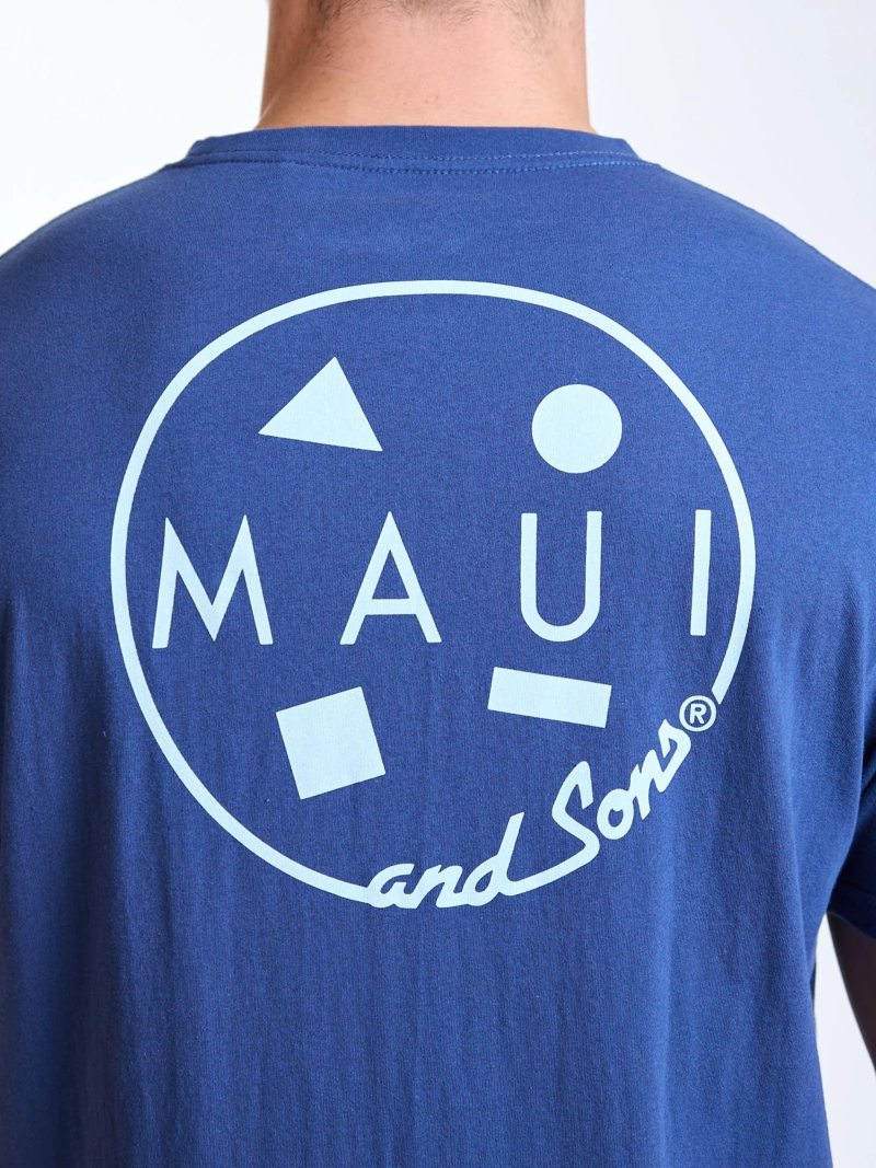 POLERA MC PALMS AZUL HOMBRE MAUI AND SONS - 4