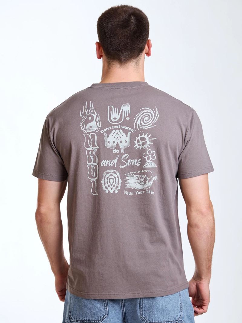 POLERA MC GRID CAFE  HOMBRE MAUI AND SONS - 2