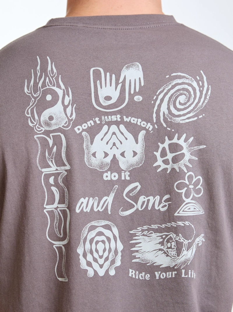 POLERA MC GRID CAFE  HOMBRE MAUI AND SONS - 4