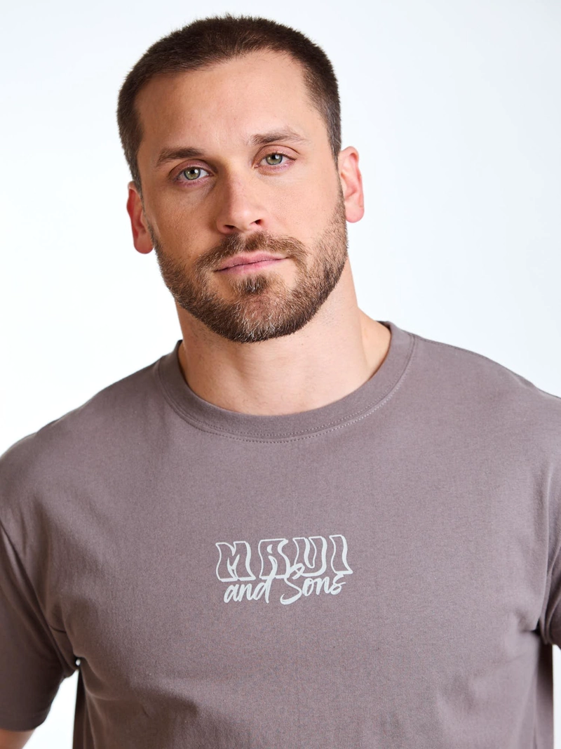 POLERA MC GRID CAFE  HOMBRE MAUI AND SONS - 5