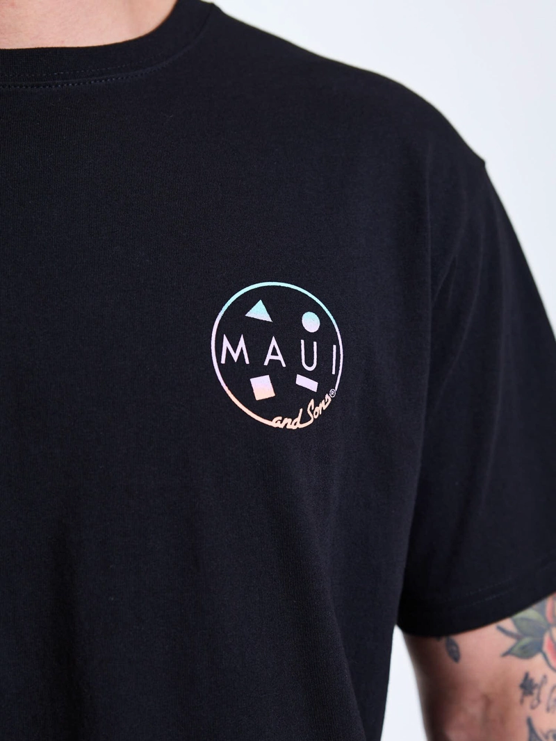 POLERA MC GRADIENT NEGRO HOMBRE MAUI AND SONS - 6