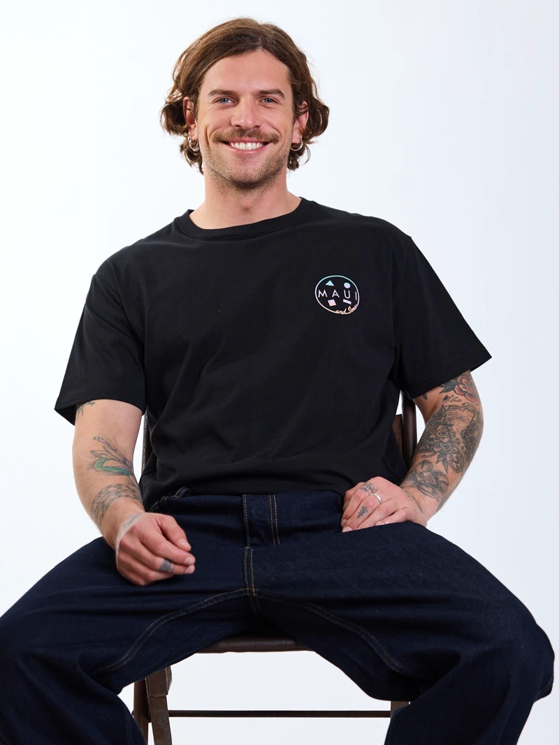 POLERA MC GRADIENT NEGRO HOMBRE MAUI AND SONS - 8