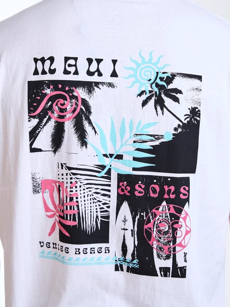 POLERA MC VENICE BLANCO HOMBRE MAUI AND SONS - 4
