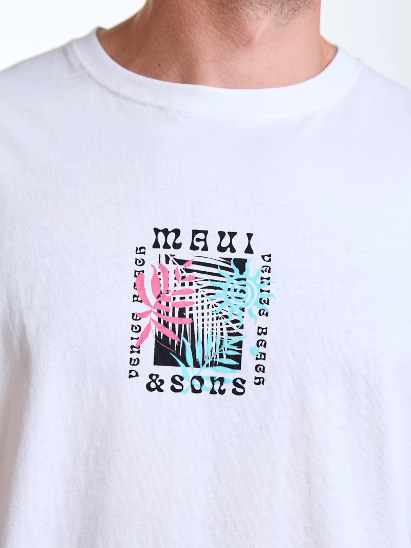 POLERA MC VENICE BLANCO HOMBRE MAUI AND SONS - 6