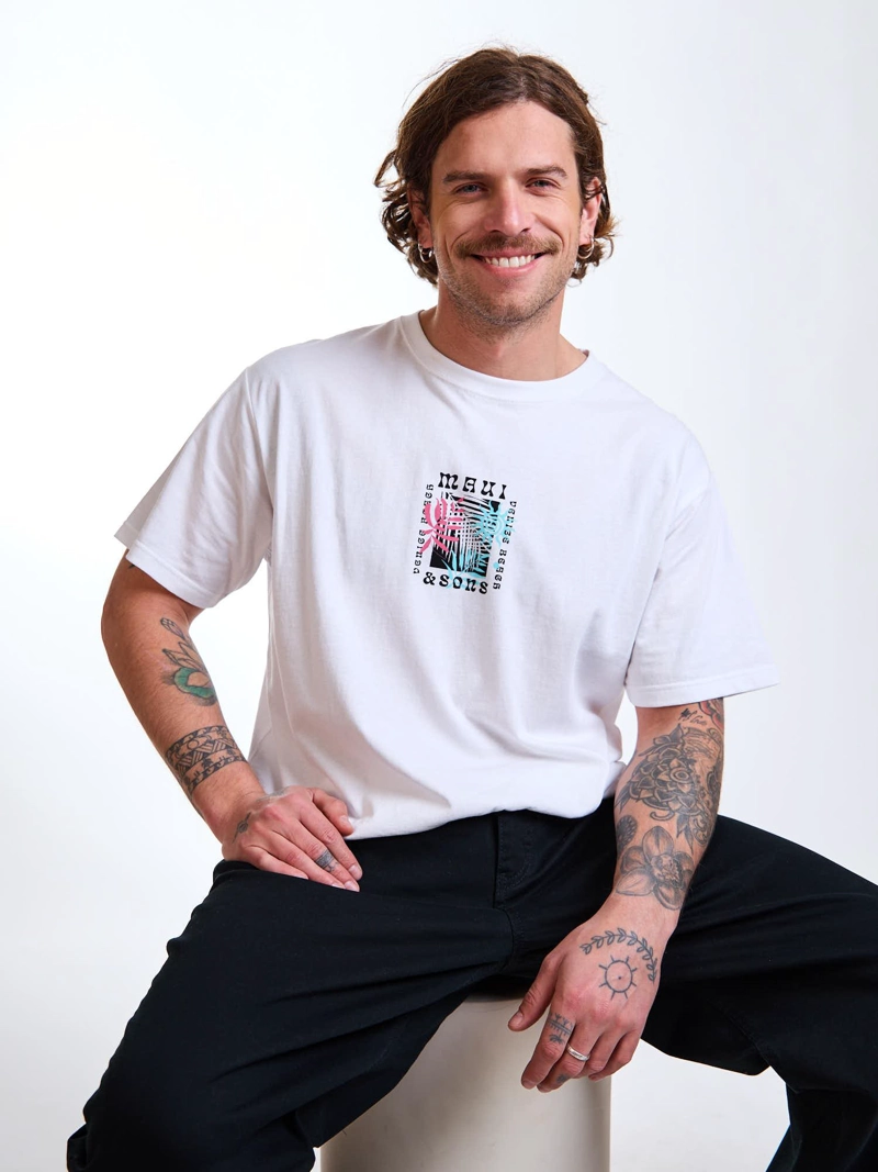 POLERA MC VENICE BLANCO HOMBRE MAUI AND SONS - 8