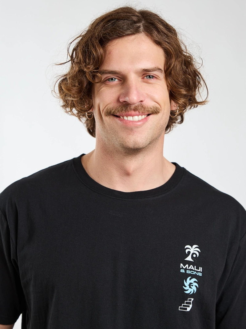 POLERA MC COAST NEGRO HOMBRE MAUI AND SONS - 5