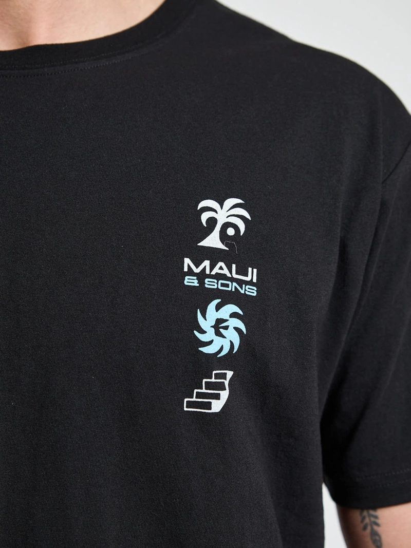 POLERA MC COAST NEGRO HOMBRE MAUI AND SONS - 6