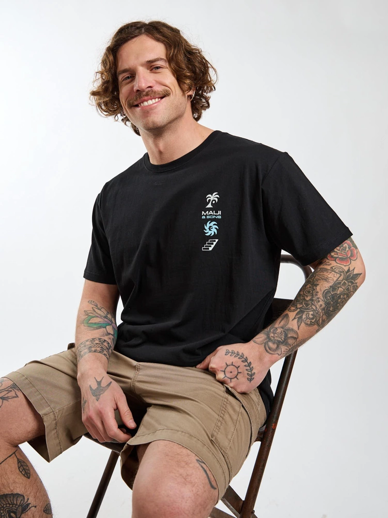POLERA MC COAST NEGRO HOMBRE MAUI AND SONS - 8