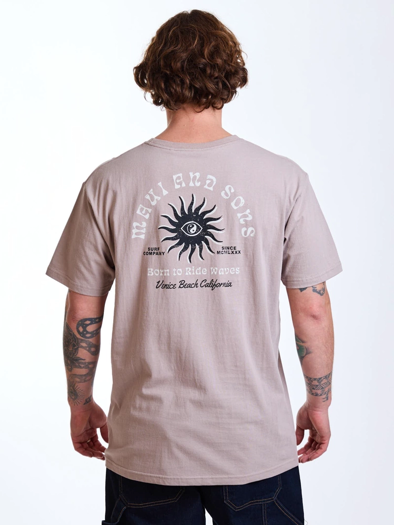 POLERA MC WAVES BEIGE HOMBRE MAUI AND SONS - 2