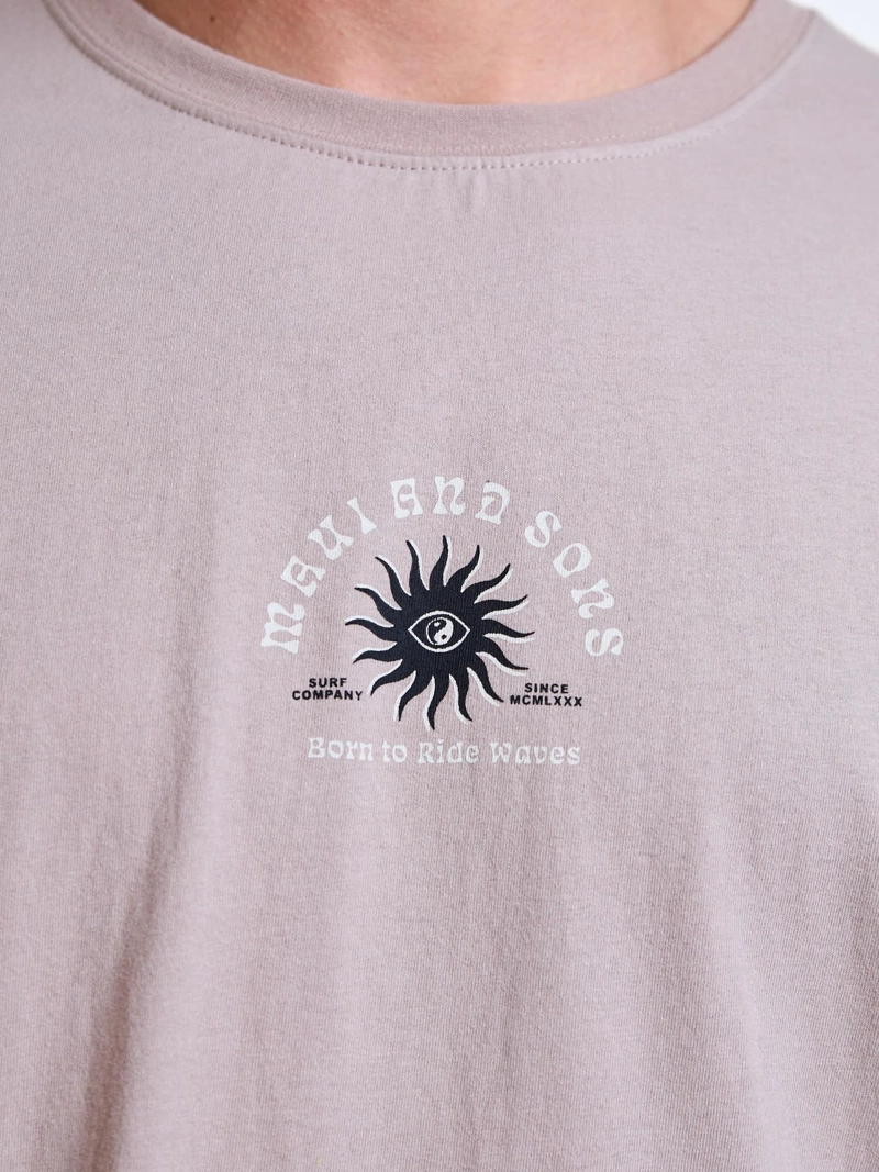 POLERA MC WAVES BEIGE HOMBRE MAUI AND SONS - 6
