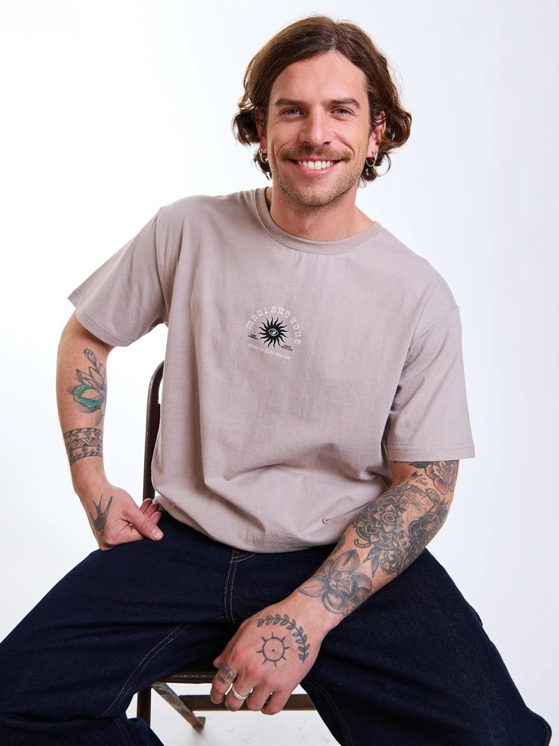 POLERA MC WAVES BEIGE HOMBRE MAUI AND SONS - 8