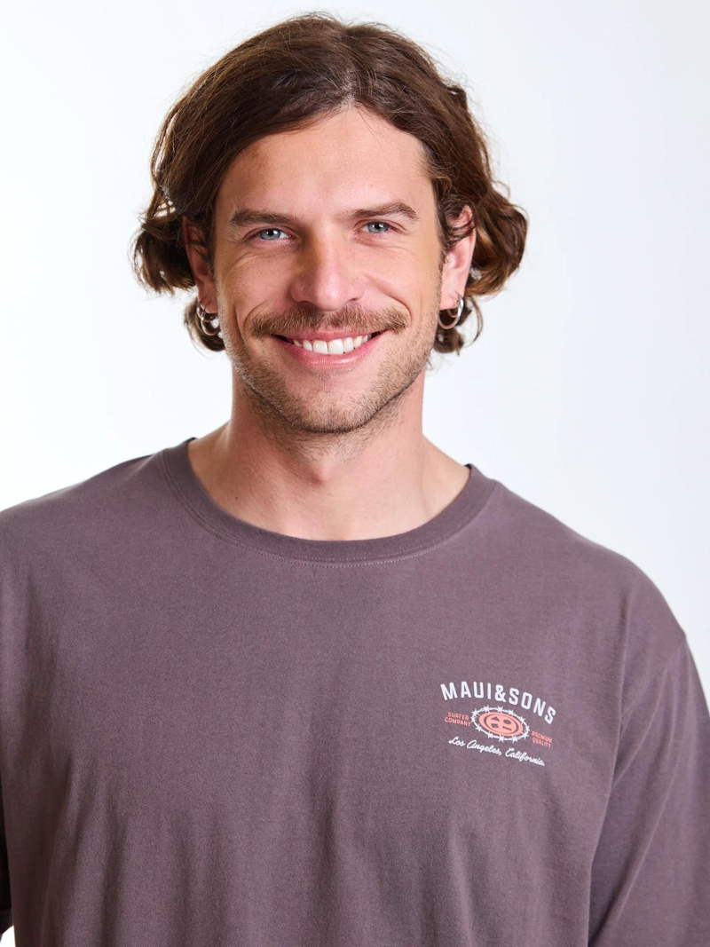 POLERA MC SURFER CAFE  HOMBRE MAUI AND SONS - 5