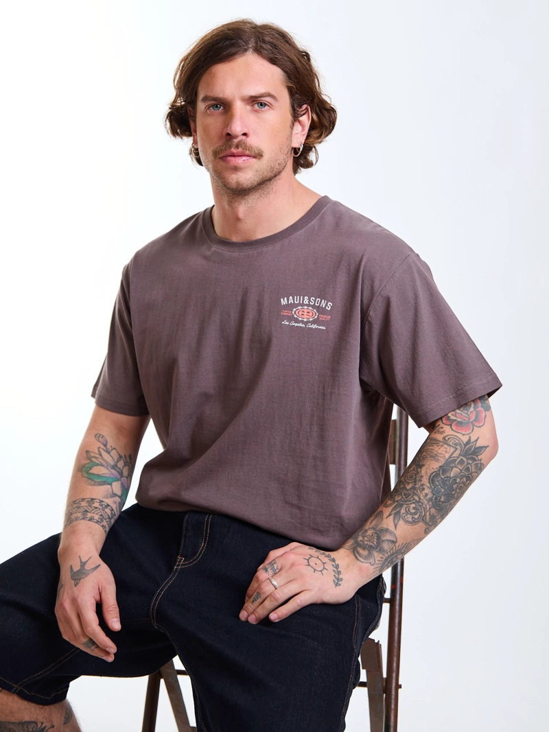POLERA MC SURFER CAFE  HOMBRE MAUI AND SONS - 8
