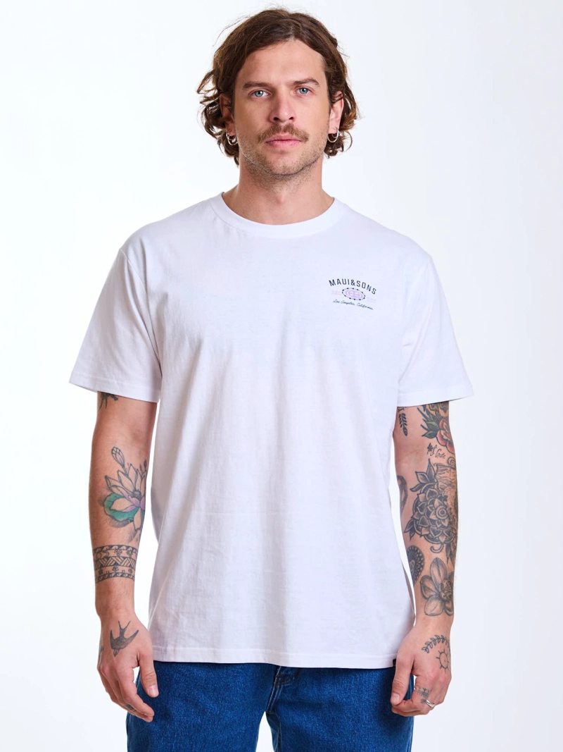 POLERA MC SURFER BLANCO HOMBRE MAUI AND SONS - 1