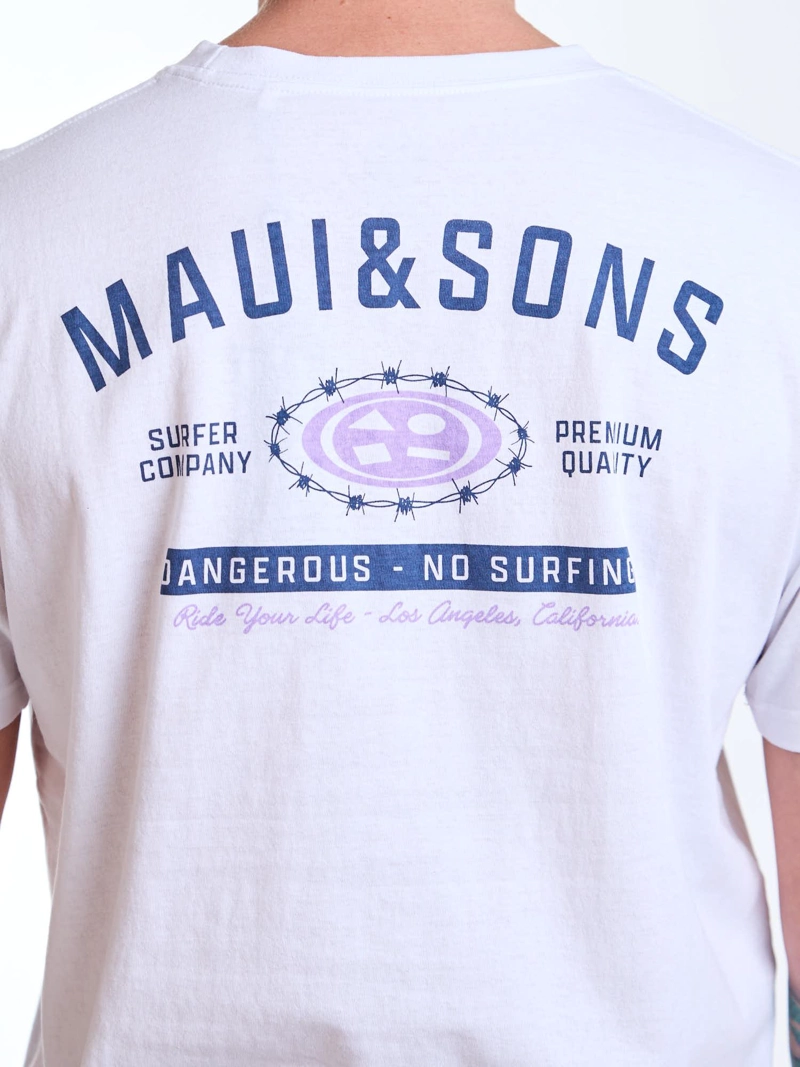 POLERA MC SURFER BLANCO HOMBRE MAUI AND SONS - 4