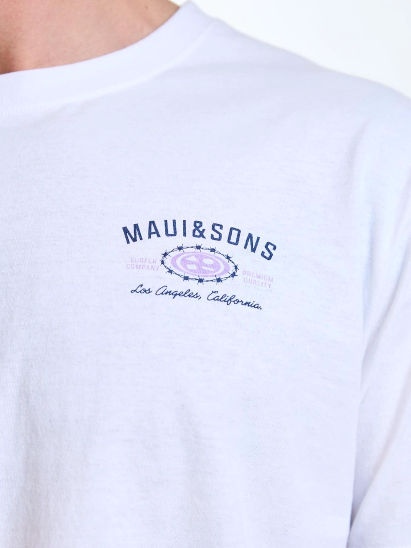 POLERA MC SURFER BLANCO HOMBRE MAUI AND SONS - 6