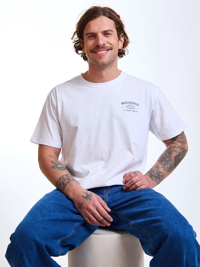 POLERA MC SURFER BLANCO HOMBRE MAUI AND SONS - 8