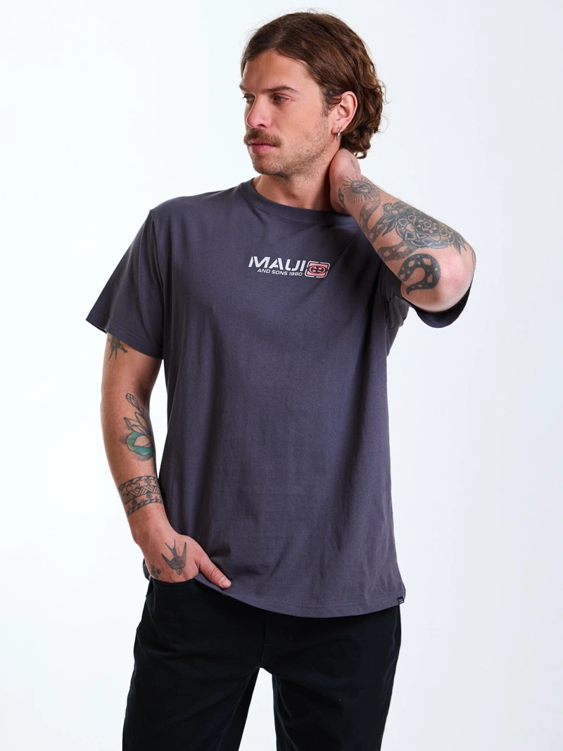 POLERA MC TROPIC GRIS HOMBRE MAUI AND SONS - 6