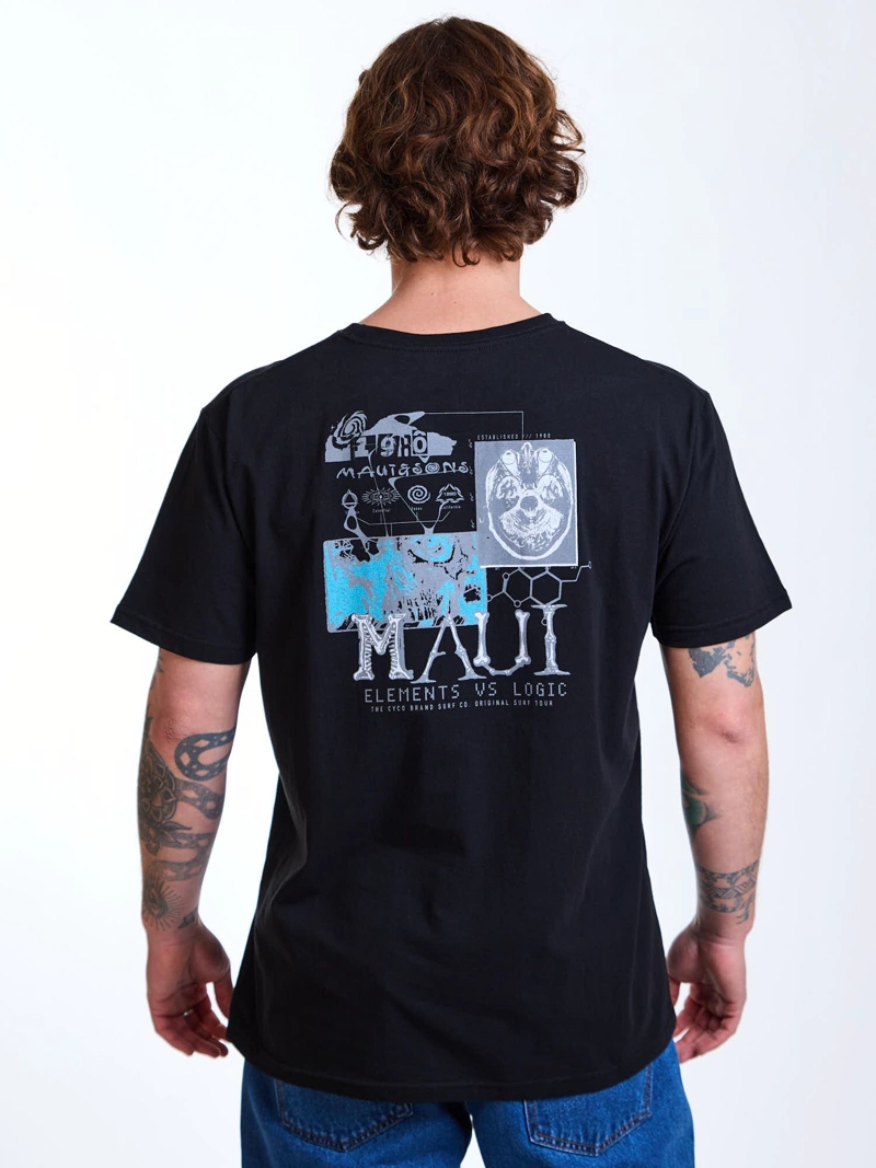 POLERA MC SUNSETS NEGRO HOMBRE MAUI AND SONS - 2