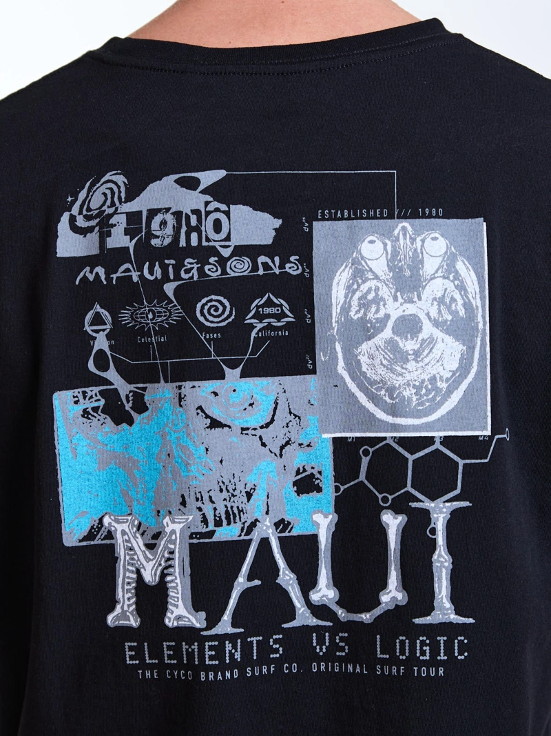 POLERA MC SUNSETS NEGRO HOMBRE MAUI AND SONS - 4