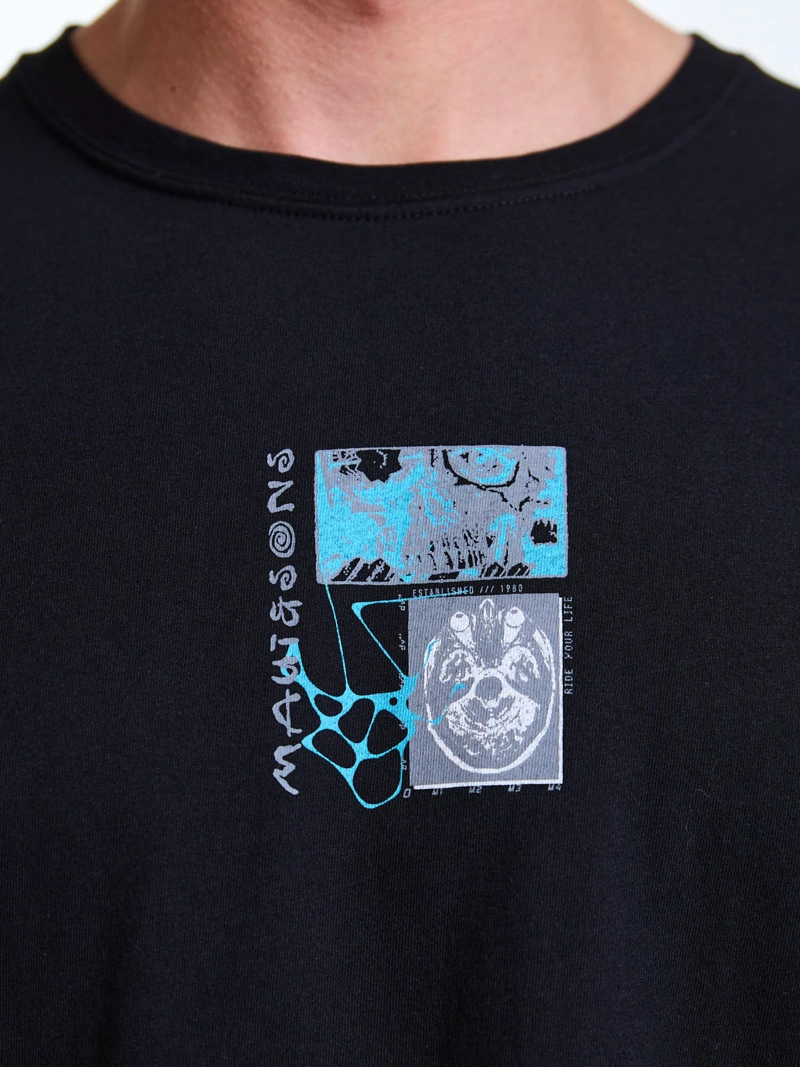 POLERA MC SUNSETS NEGRO HOMBRE MAUI AND SONS - 6