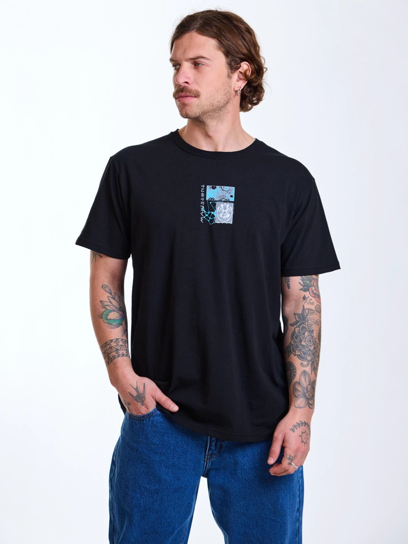 POLERA MC SUNSETS NEGRO HOMBRE MAUI AND SONS - 7