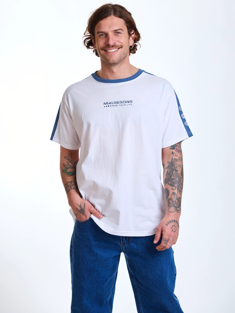 POLERA MC SALTY BLANCO HOMBRE MAUI AND SONS - 7