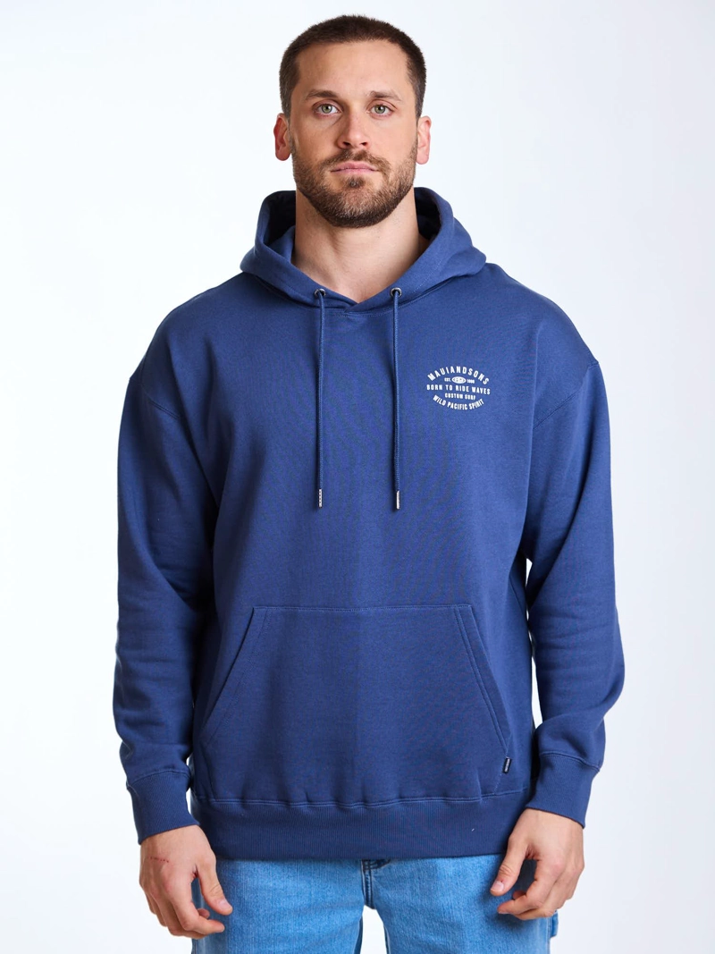 POLERON CANGURO COASTAL AZUL HOMBRE MAUI AND SONS - 1
