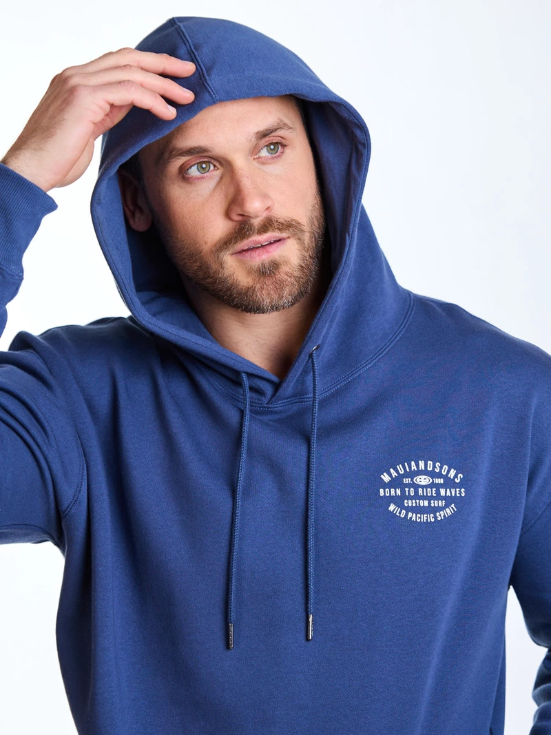 POLERON CANGURO COASTAL AZUL HOMBRE MAUI AND SONS - 5