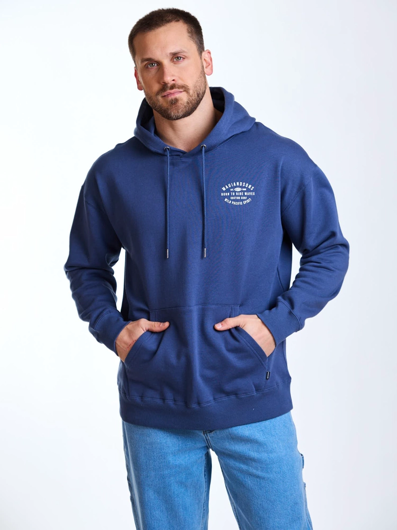 POLERON CANGURO COASTAL AZUL HOMBRE MAUI AND SONS - 6