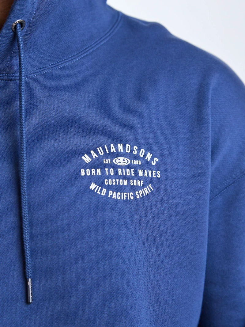 POLERON CANGURO COASTAL AZUL HOMBRE MAUI AND SONS - 7