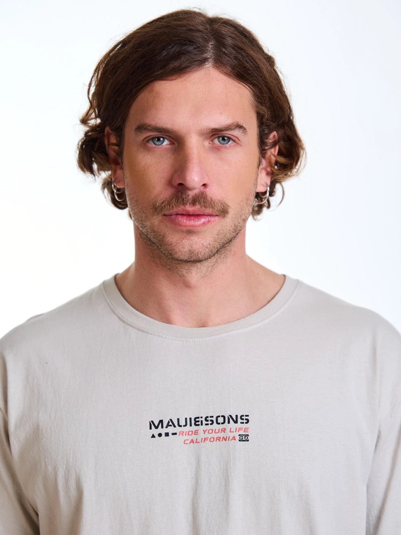 POLERA MC VIBES BEIGE HOMBRE MAUI AND SONS - 4
