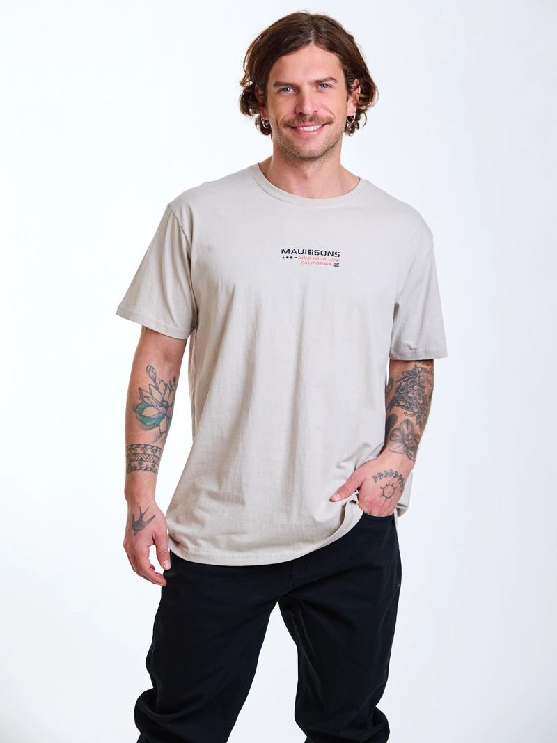 POLERA MC VIBES BEIGE HOMBRE MAUI AND SONS - 6