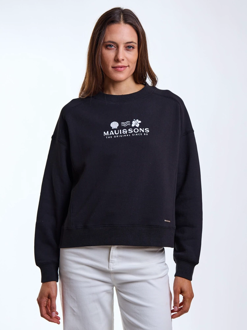 POLERON CR HOKU NEGRO MUJER MAUI AND SONS - 1