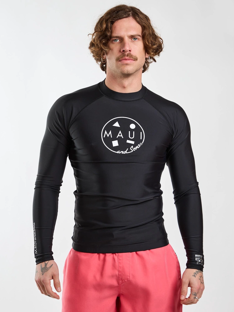 POLERA UVP TROPIC NEGRO HOMBRE MAUI AND SONS - 1