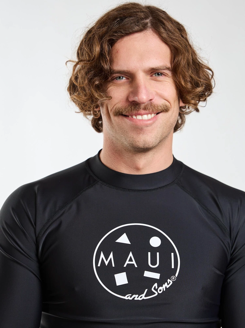 POLERA UVP TROPIC NEGRO HOMBRE MAUI AND SONS - 5