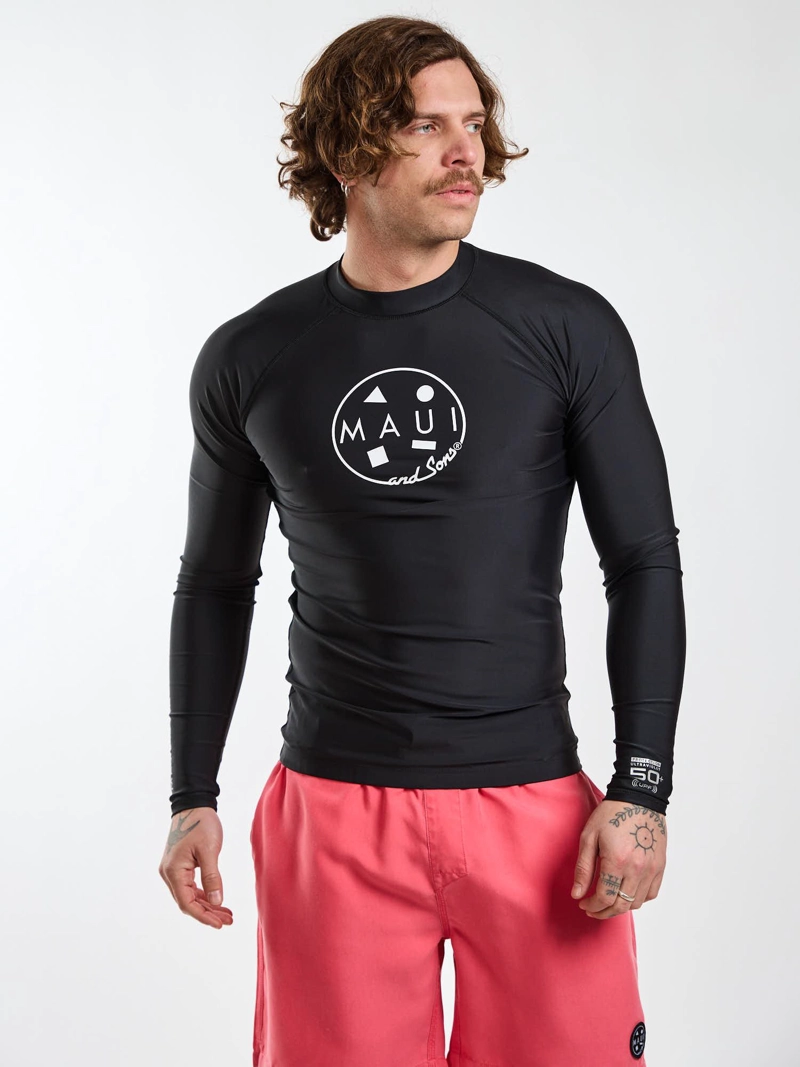 POLERA UVP TROPIC NEGRO HOMBRE MAUI AND SONS - 7
